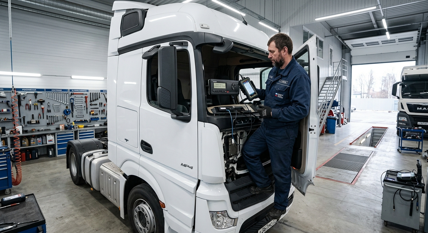 Диагностика и ремонт тахографа грузовика в 2026 году: почему это важно?