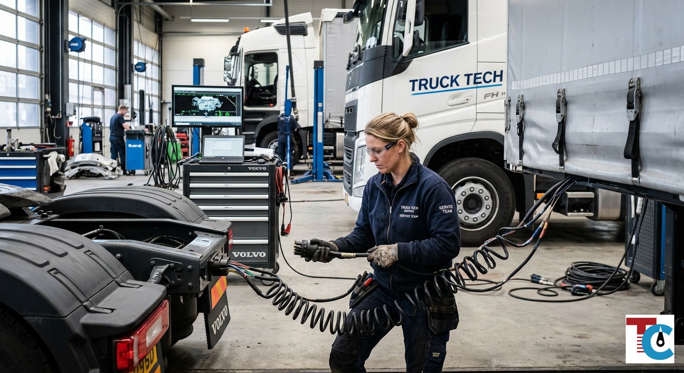 Подключение проводки прицепа к грузовику: стандарты, схемы, ремонт в 2026 году