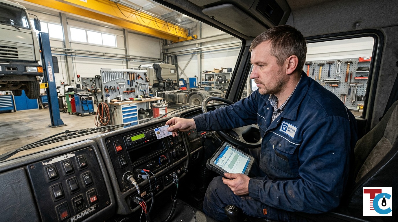 Тахограф КАМАЗ не читает карту водителя: пошаговое руководство и профессиональный ремонт в 2026 году