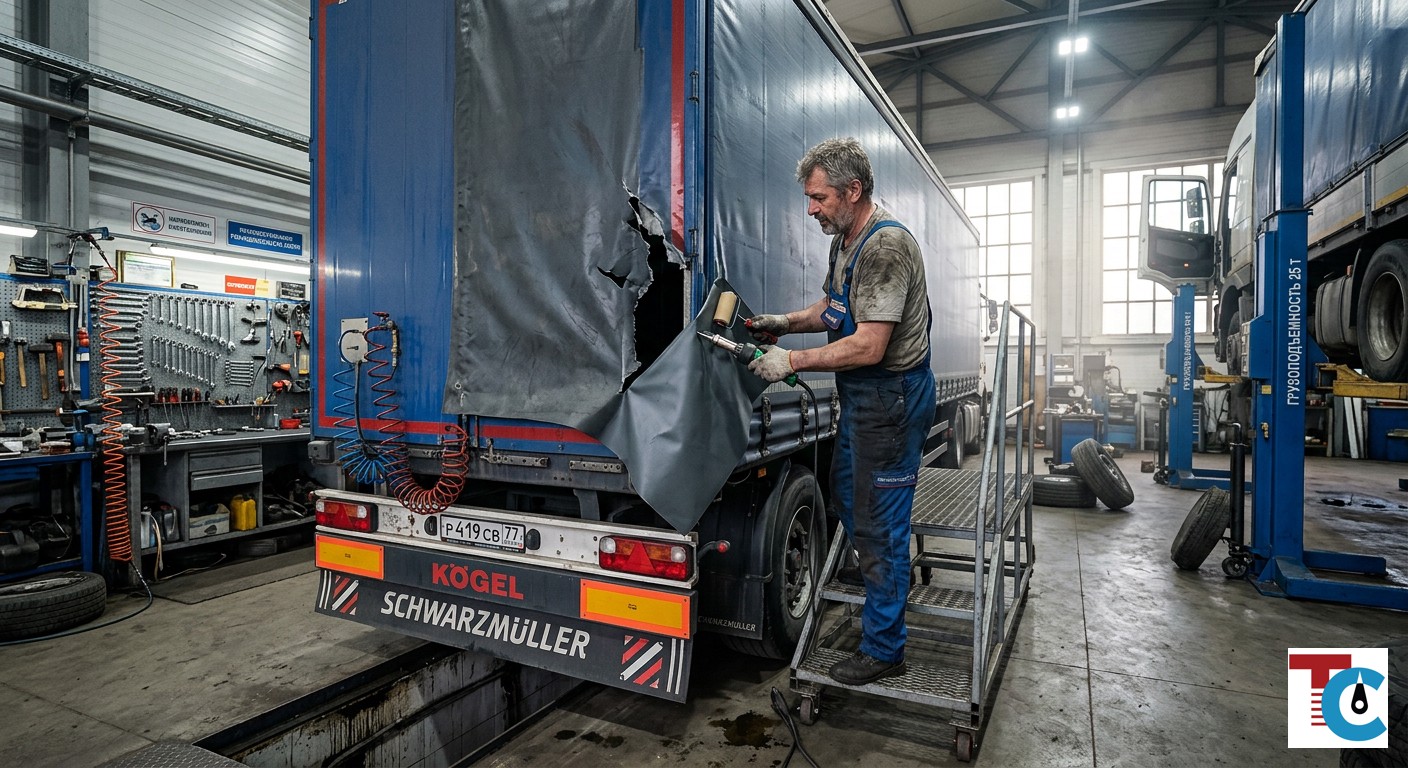 Профессиональная замена тента прицепа SCHWARZMÜLLER в 2026 году