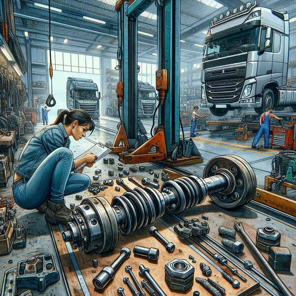 Ремонт суппортов (втулки и пальцы 2 шт) для грузовиков Volvo, Scania, Mercedes,