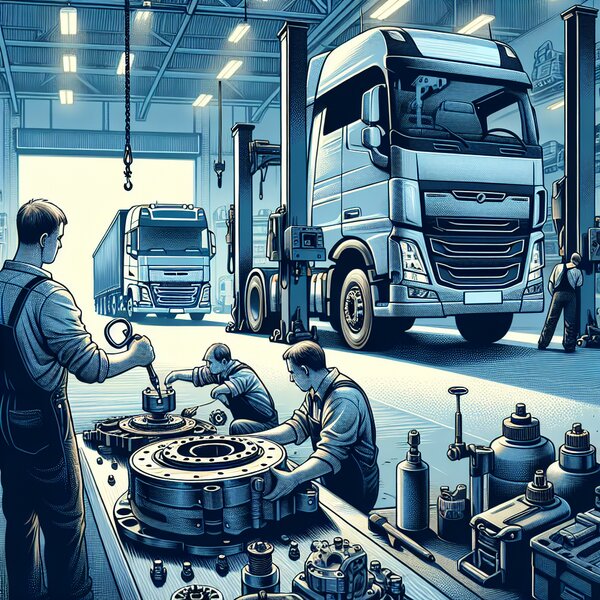 Замена главного цилиндра сцепления для Volvo, Scania, Mercedes, Renault, DAF,