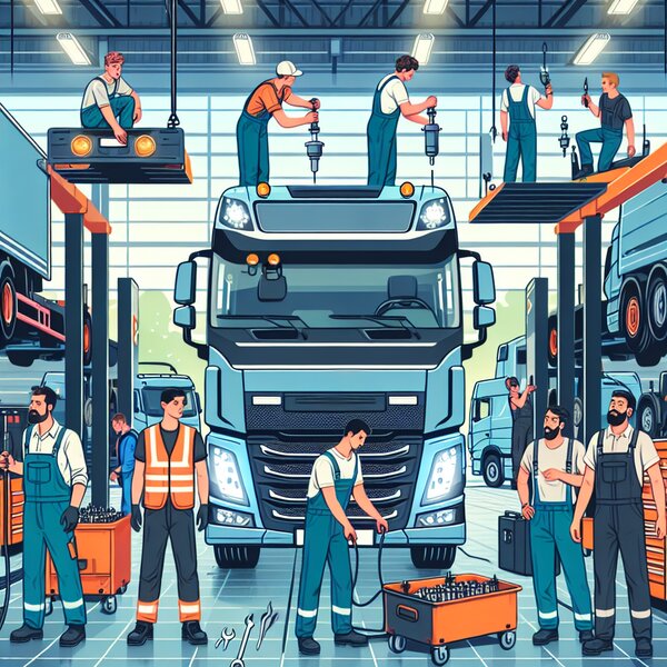Замена верхних габаритных фонарей кабины Volvo, Scania, Mercedes, Renault, DAF,