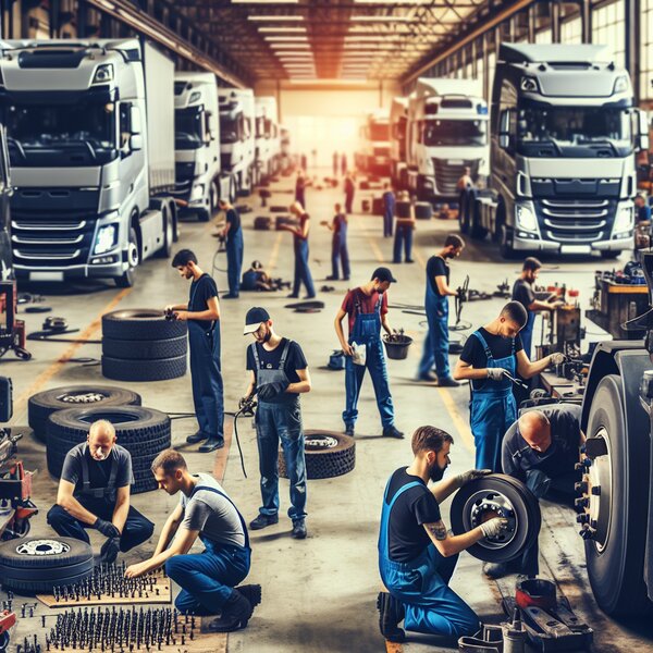 Снятие и установка шпилек колеса Volvo, Scania, Mercedes, Renault, DAF, Камаз,