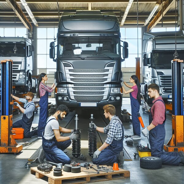 Снятие и установка амортизаторов для Volvo, Scania, Mercedes, Renault, DAF,