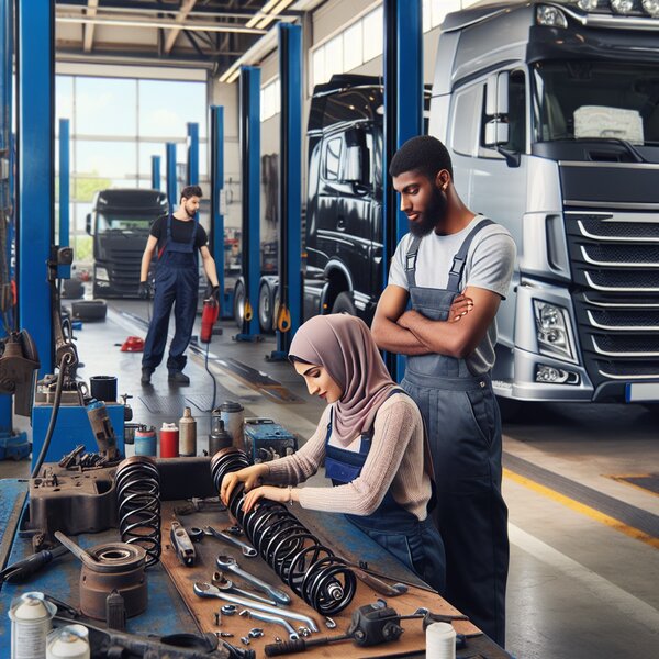 Замена задней рессоры (2 шт) для Volvo, Scania, Mercedes, Renault, DAF, Камаз,