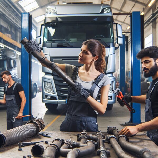 Замена гофры выхлопной системы для Volvo, Scania, Mercedes, Renault, DAF, Камаз