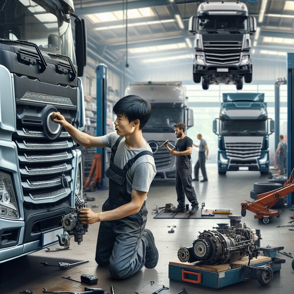 Снятие установка кронштейна влагоотделителя для грузовиков Volvo, Scania,