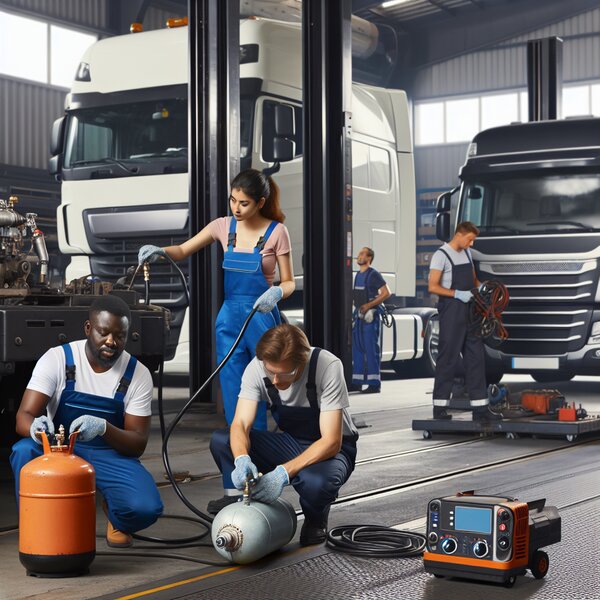 Устранение течи фреона Volvo, Scania, Mercedes, Renault, DAF, Камаз, МАЗ,