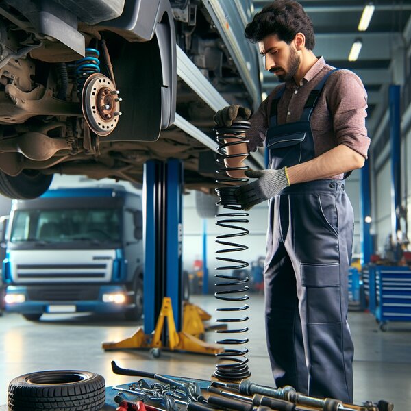 Замена задних рессор для грузовиков Volvo, Scania, Mercedes, Renault, DAF,