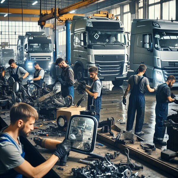 Снятие/установка зеркала заднего вида для Volvo, Scania, Mercedes, Renault, DAF