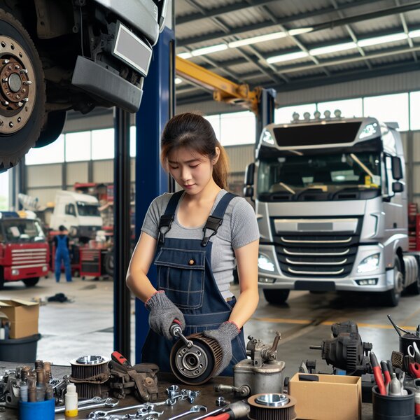 Замена натяжителя с роликом для грузовиков Volvo, Scania, Mercedes, Renault,