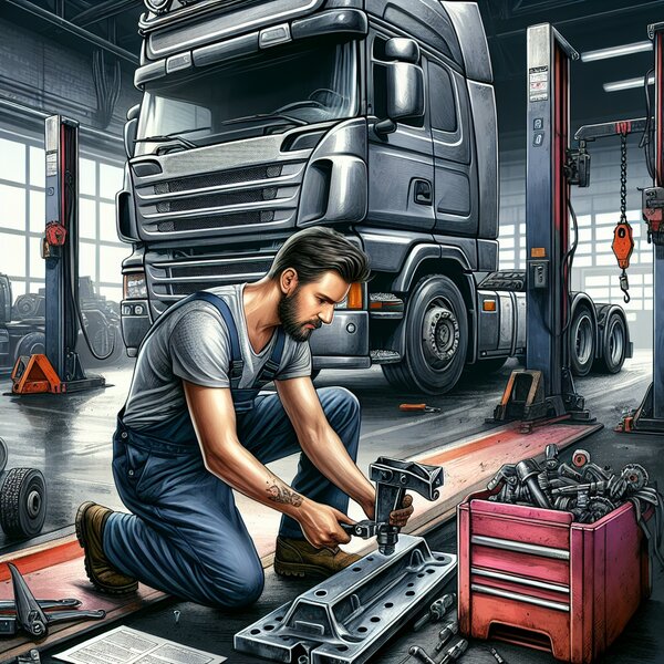 Снятие и установка кронштейна крепления ступеньки для грузовиков Volvo, Scania,