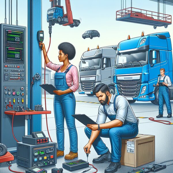 Обновление и настройка датчиков специализированным оборудованием для грузовиков