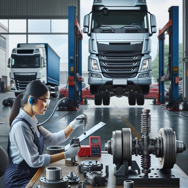 Тестирование пневматических тормозных компонентов для грузовиков Volvo, Scania,