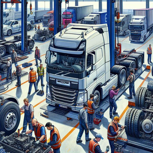 Проверка и замена насосов тормозной системы на полуприцепах Volvo, Scania,