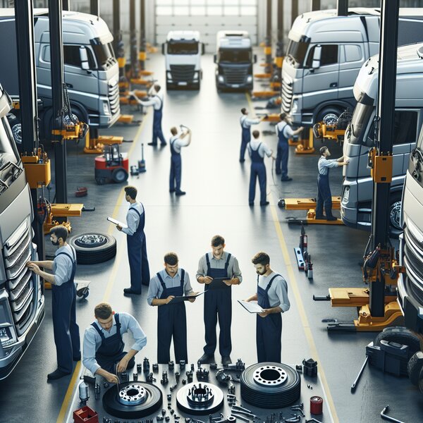 Проверка и регулировка тормозной системы на новых полуприцепах: Volvo, Scania,