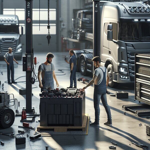 Проверка и ремонт системы аккумуляторов тягачей Volvo, Scania, Mercedes,