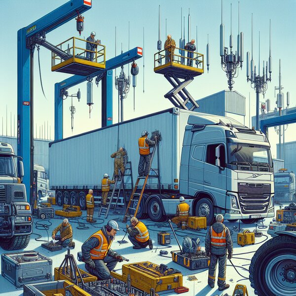 Монтаж и настройка антенн для тягачей и прицепов Volvo, Scania, Mercedes,