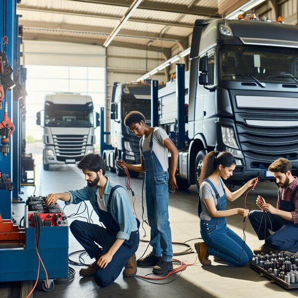 Ремонт и установка электросистем гидравлических платформ прицепов Volvo, Scania