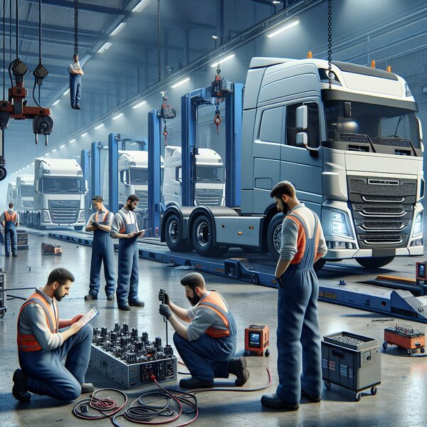 Проверка и замена датчиков системы охраны колес на прицепах Volvo, Scania,