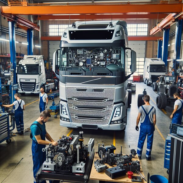 Ремонт и настройка системы удержания полосы движения на тягачах Volvo, Scania,