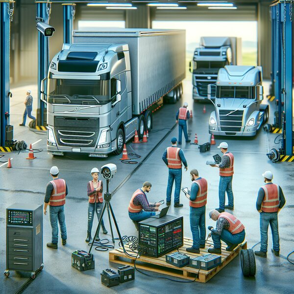 Установка и настройка видеонаблюдения для тягачей и прицепов Volvo, Scania,