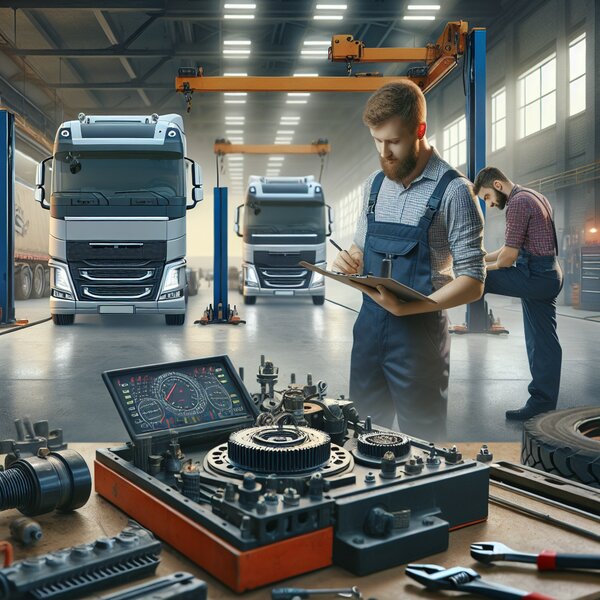 Установка и настройка систем мониторинга работы сцепки для грузовиков Volvo,