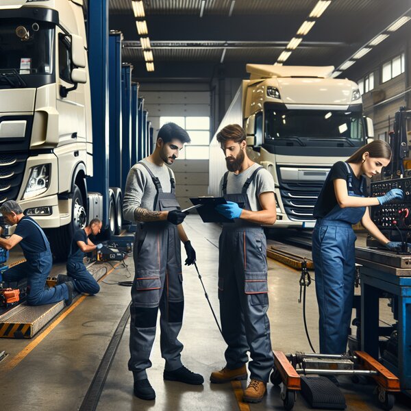 Проверка и настройка тормозной системы для экстренных ситуаций Volvo, Scania,