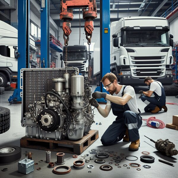 Замена сальников и прокладок на компрессоре для Volvo, Scania, Mercedes,