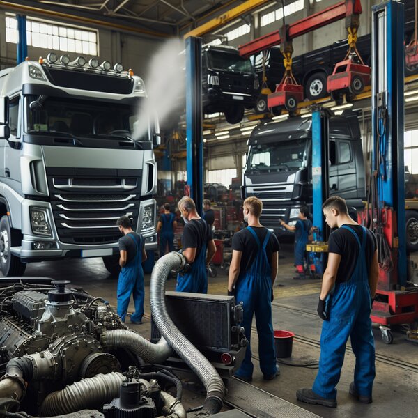 Проверка системы вентиляции на высоких оборотах для грузовиков Volvo, Scania,