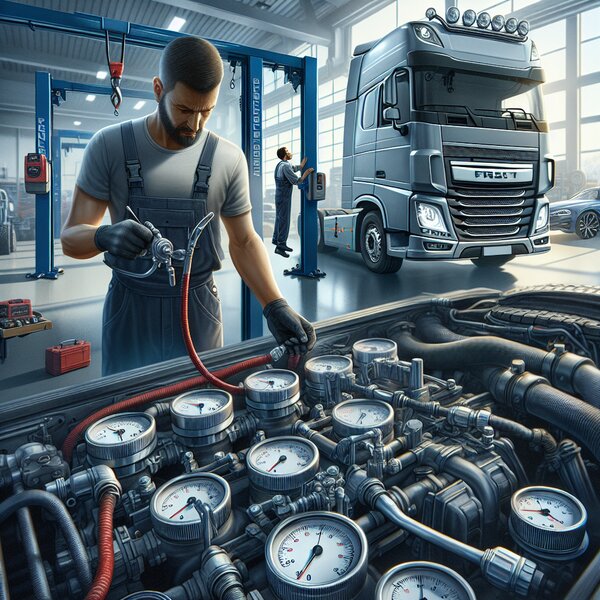 Ремонт и замена манометров в системе охлаждения Volvo, Scania, Mercedes,