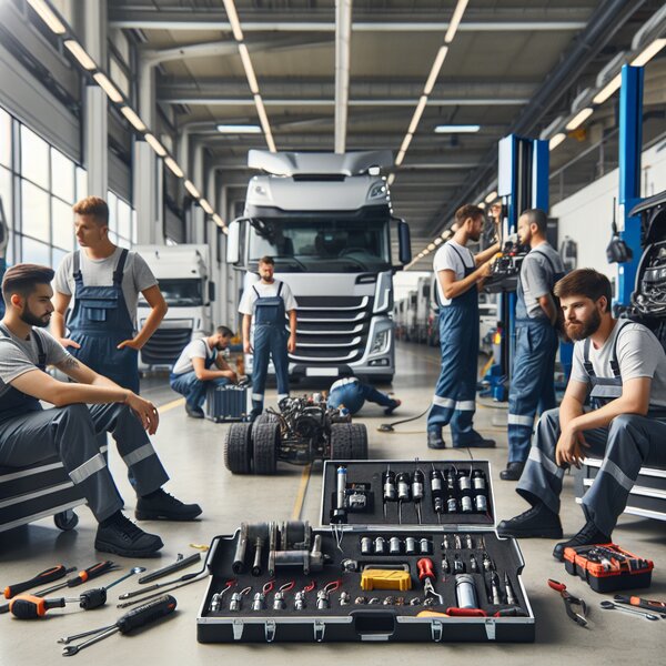 Замена конденсаторов в системе охлаждения Volvo, Scania, Mercedes, Renault, DAF