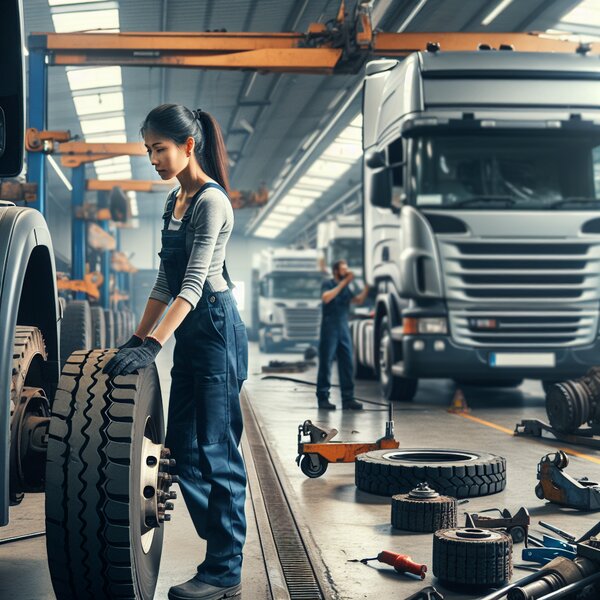 Снятие и установка колес для грузовиков Volvo, Scania, Mercedes, Renault, DAF,