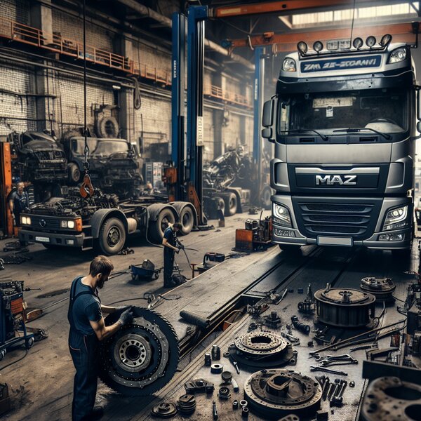 Замена сцепления МАЗ-6430: Надежный ремонт быстро и качественно.