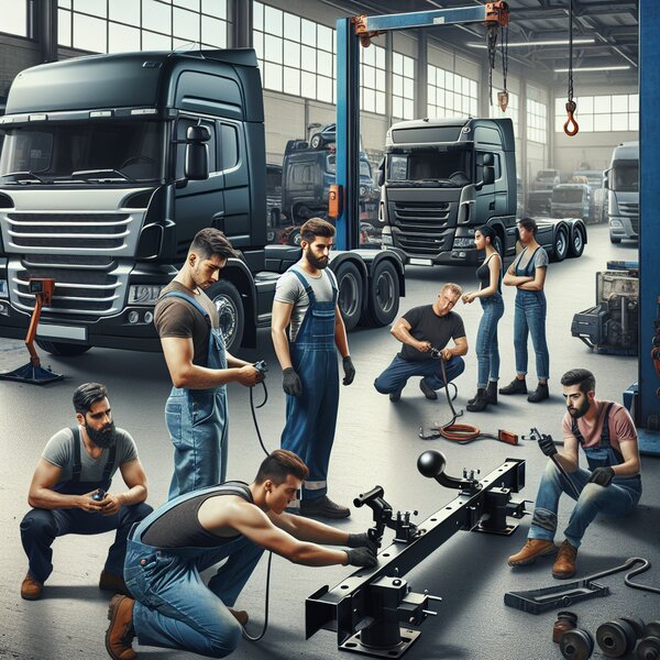 Установка фаркопа на грузовики Volvo, Scania, Mercedes, Renault, DAF, Камаз,