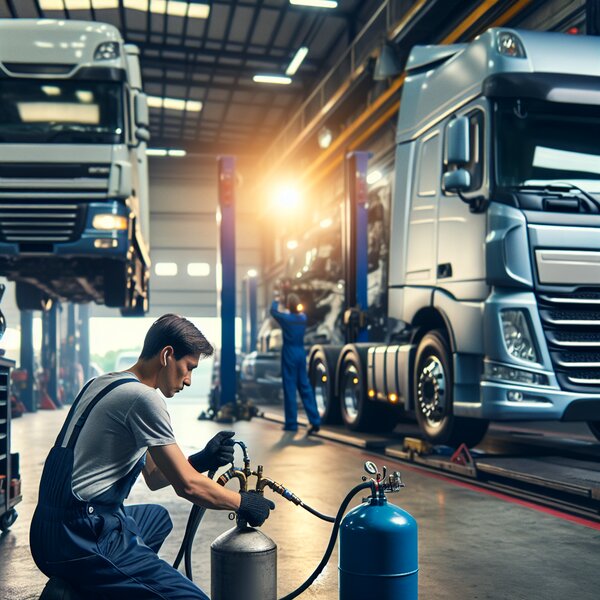 Откачка хладогента Volvo, Scania, Mercedes, Renault, DAF, Камаз, МАЗ, Sinotruk,