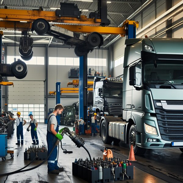 Профессиональная заправка ХОУ(A/C) маслом для грузовиков Volvo, Scania,