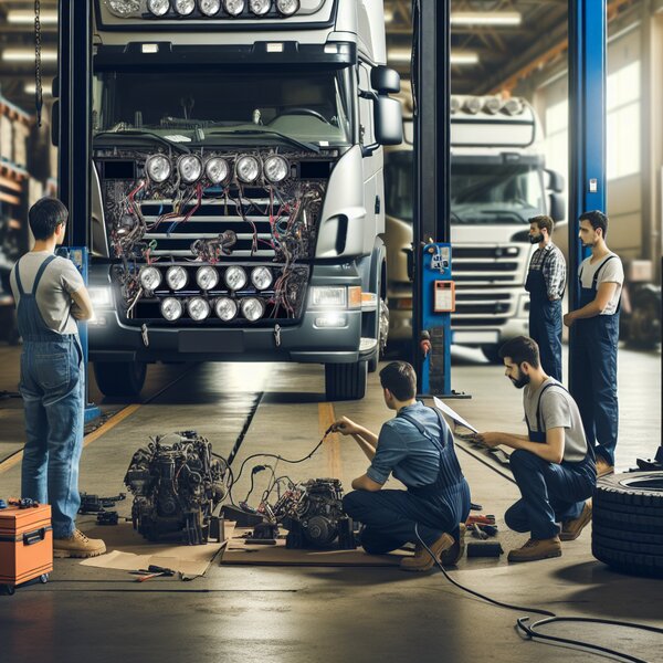 Диагностика и ремонт жгута головного света для грузовиков Volvo, Scania,