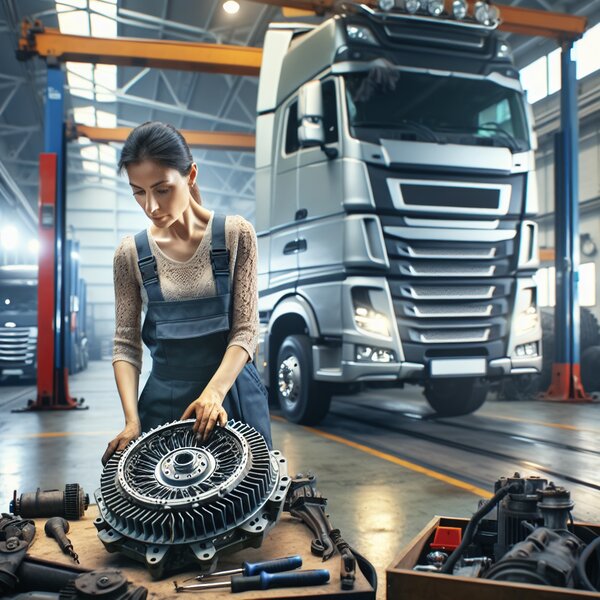 Замена вискомуфты с вентилятором для грузовиков Volvo, Scania, Mercedes,